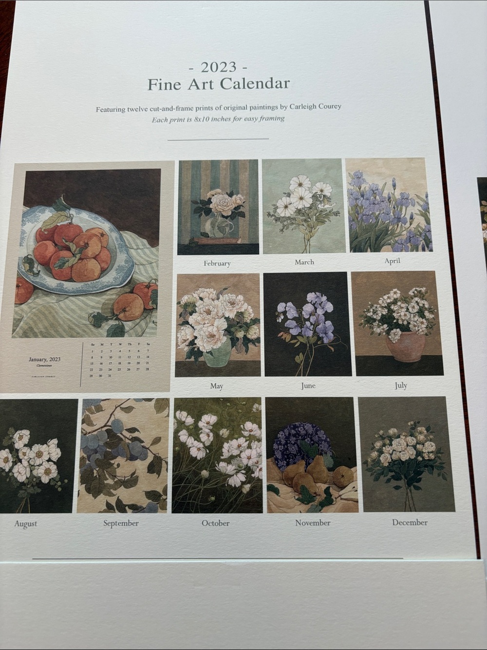 Fine Art Floral Calendar Prints